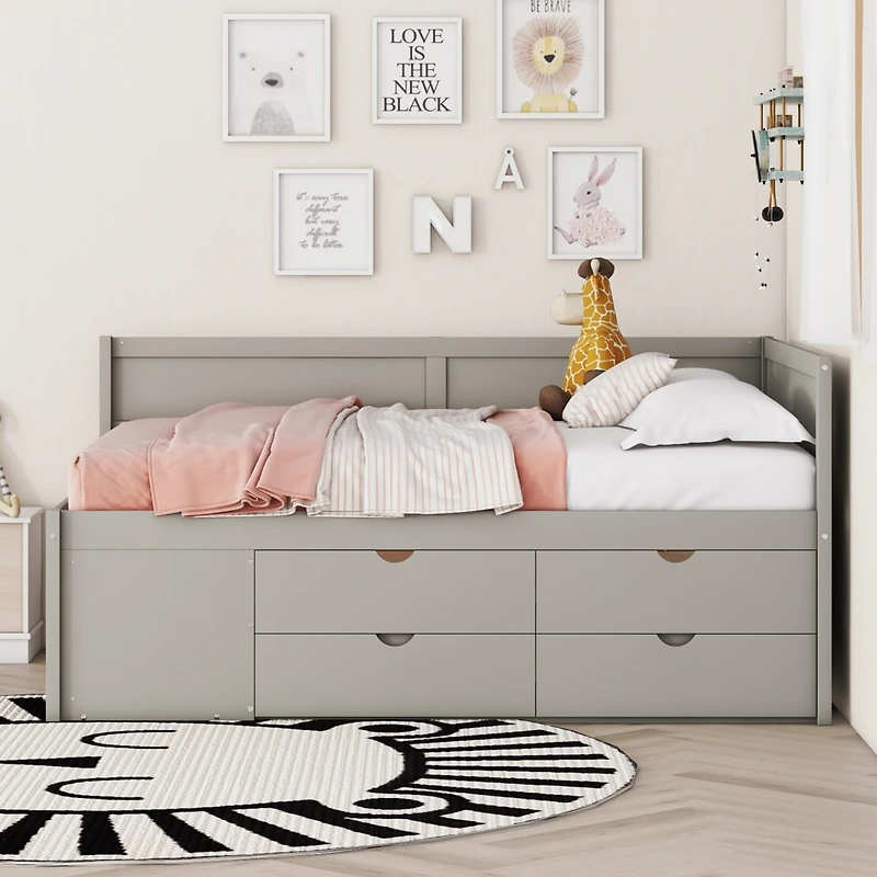 Streamdale Full Daybed With Drawers And Shelves