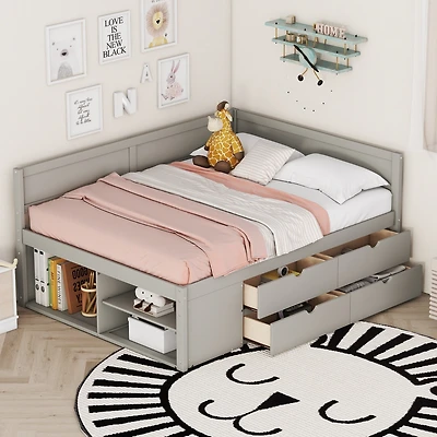 Streamdale Full Daybed With Drawers And Shelves