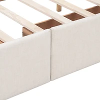 Streamdale Linen Platform Bed with Drawers