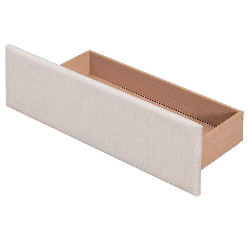 Streamdale Linen Platform Bed with Drawers