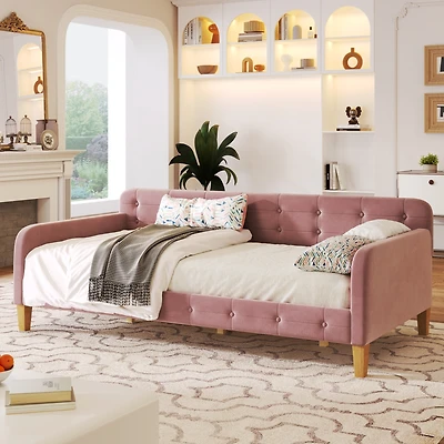 Streamdale Twin Upholstered Daybed With 4 Support Legs