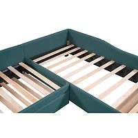 Streamdale Upholstered Double Twin Size Daybed With Trundle And Drawer