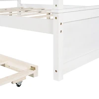 Streamdale Full Size Canopy Platform Bed with Trundle