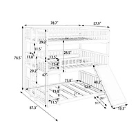 Streamdale Triple Bunk Bed with Ladder and Slide