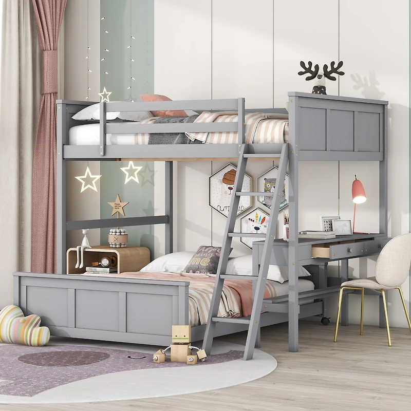 Streamdale Full Over Bunk Bed With Desk