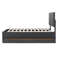 Streamdale Twin Upholstered Bed with Trundle and Drawers
