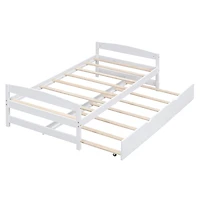 Streamdale Twin Size Platform Bed With Twin Size Trundle