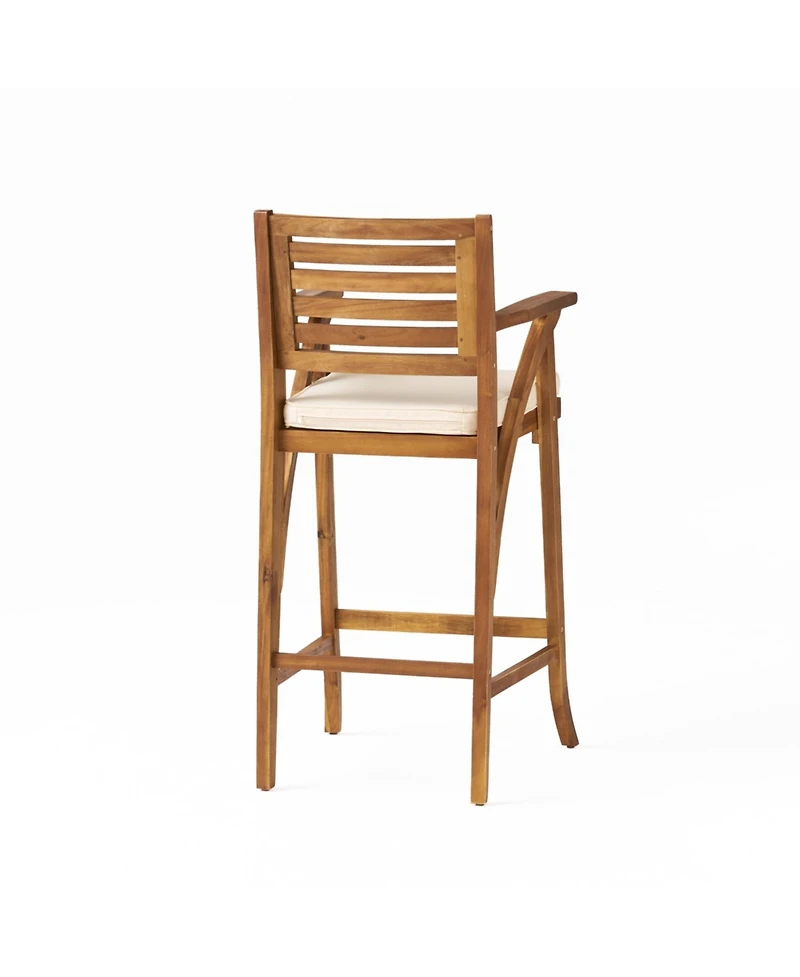 Streamdale Stylish Outdoor Barstool with Cushion (Set of 2)
