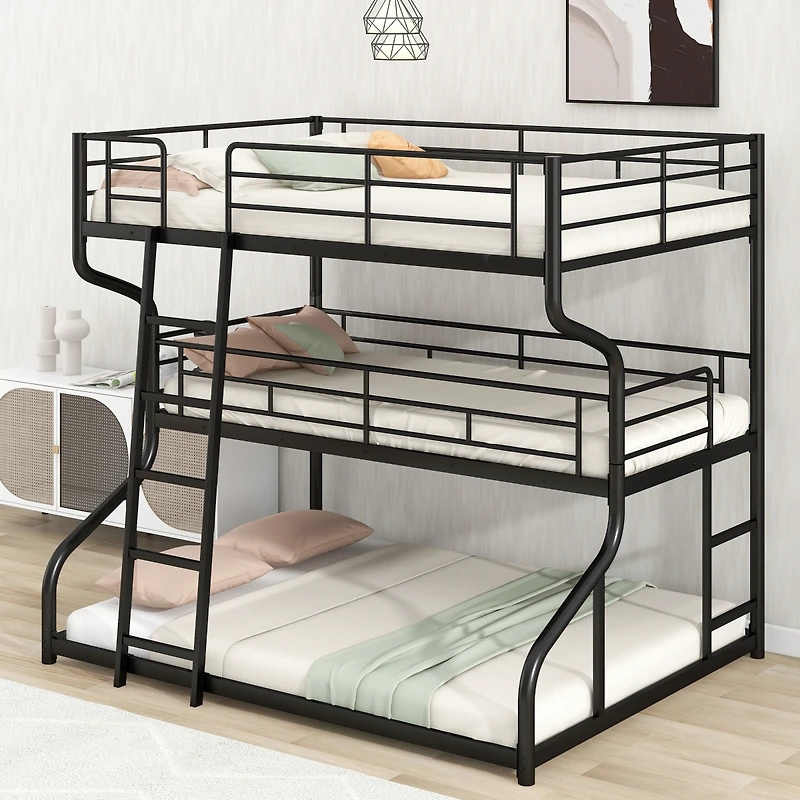 Streamdale Triple-Tier Bunk Bed with Extended Access