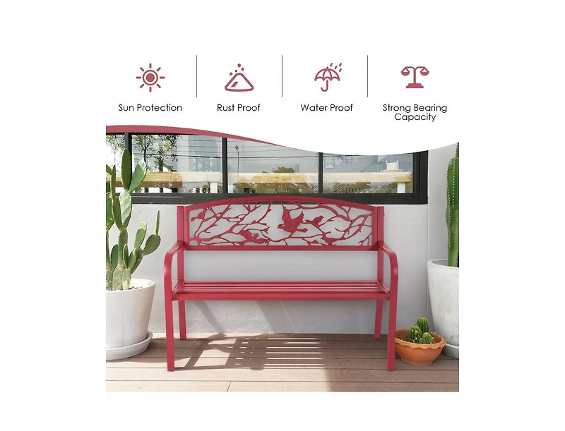 Slickblue Patio Garden Bench Park Yard Outdoor Furniture