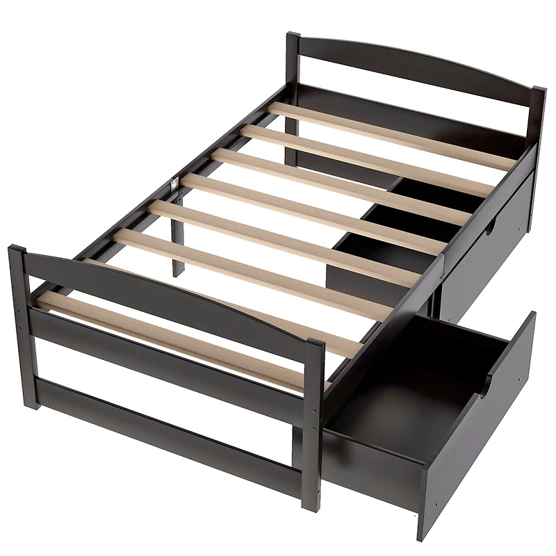 Streamdale Twin Platform Bed, With Two Drawers