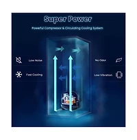 Slickblue 15 Inch 100 Can Built-in Freestanding Beverage Cooler Refrigerator with Adjustable Temperature and Shelf-Silver