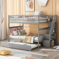 Streamdale Full Over Bunk Bed With Trundle And Staircase