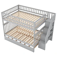 Streamdale Full Over Bunk Bed With Trundle And Staircase