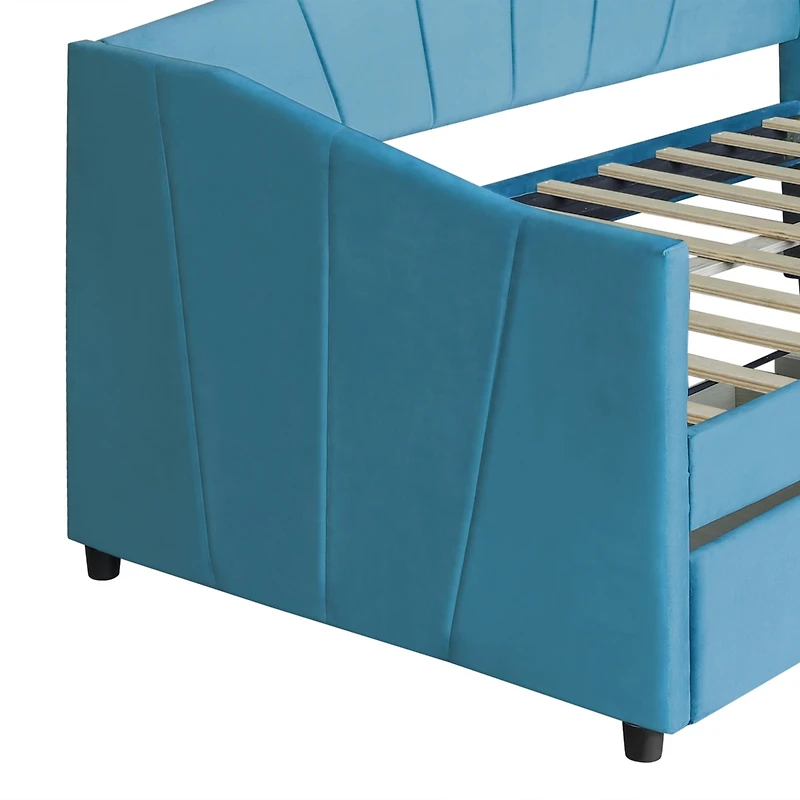 Streamdale Upholstered Daybed Twin With Two Drawers And Wood Slat