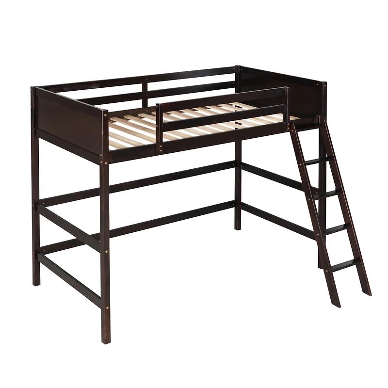 Streamdale Solid Wood Twin Size Loft Bed With Ladder
