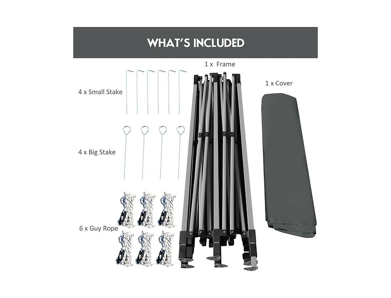 Slickblue 10 x 20 Feet Adjustable Folding Heavy Duty Sun Shelter with Carrying Bag