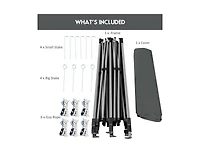 Slickblue 10 x 20 Feet Adjustable Folding Heavy Duty Sun Shelter with Carrying Bag