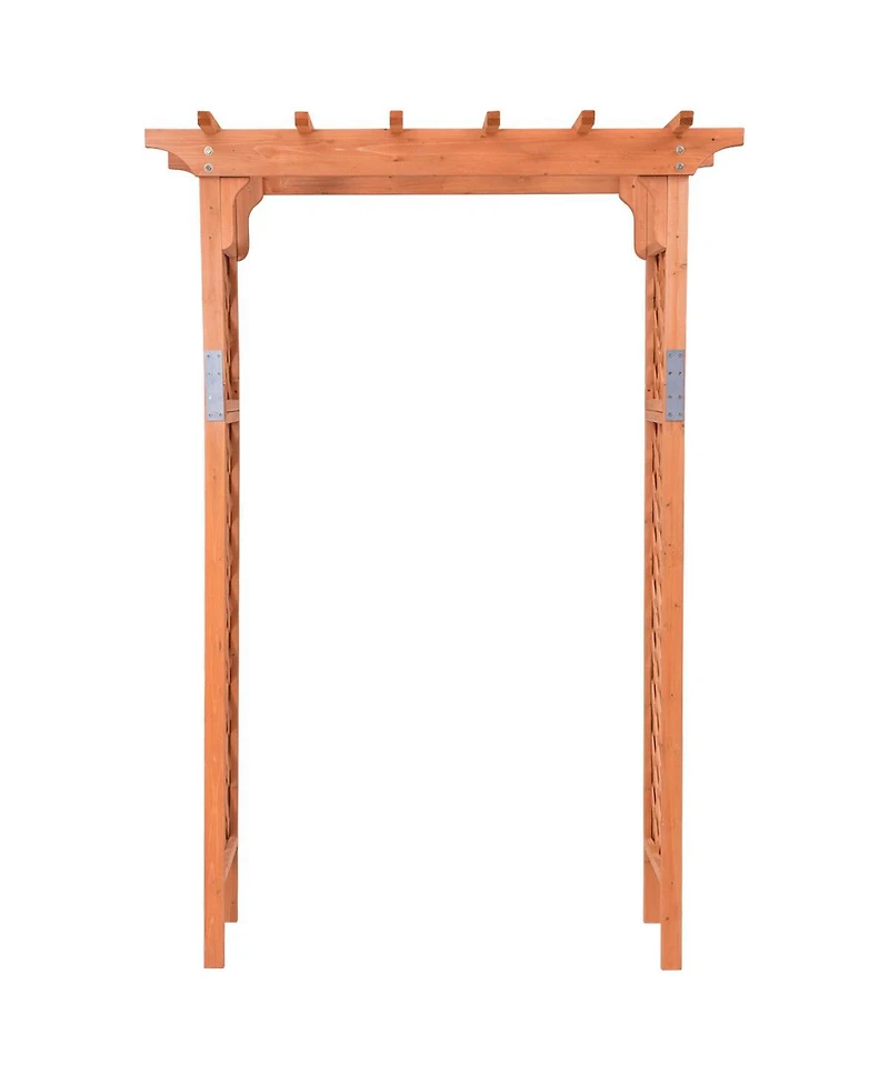 Slickblue 7 Feet Garden Wooden High Arbor Arch Plant Pergola
