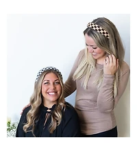 Padded Headband - Brown Checkered