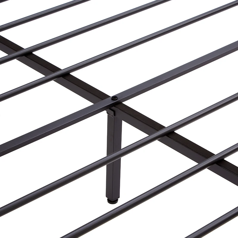 Streamdale Furniture Metal Platform Bed Frame with Usb, Led Lights & Storage