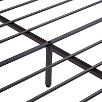 Streamdale Furniture Metal Platform Bed Frame with Usb, Led Lights & Storage