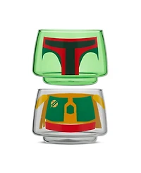 JoyJolt Star Wars Stackable Character Collection Boba Fett Drinking Glasses