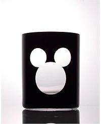 JoyJolt Disney Luxury Mickey Mouse 12 oz. Crystal Double Old Fashion Glasses, Set of 2