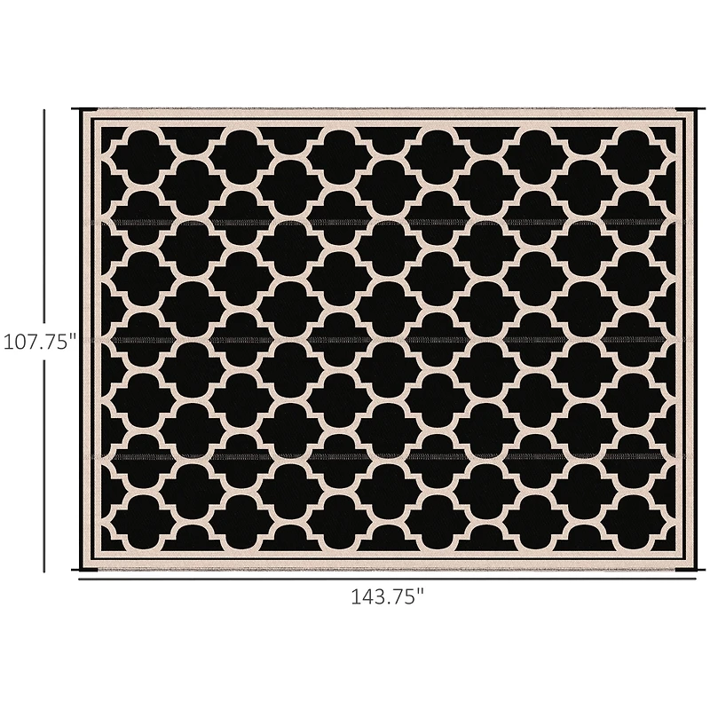 Outsunny Outdoor Rug, 9' x 12' Plastic Rug