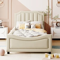 Streamdale Gray Striped Upholstered Twin Daybed