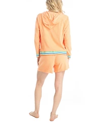 Ocean Pacific Women's Sunset Chaser Hoodie Short Set