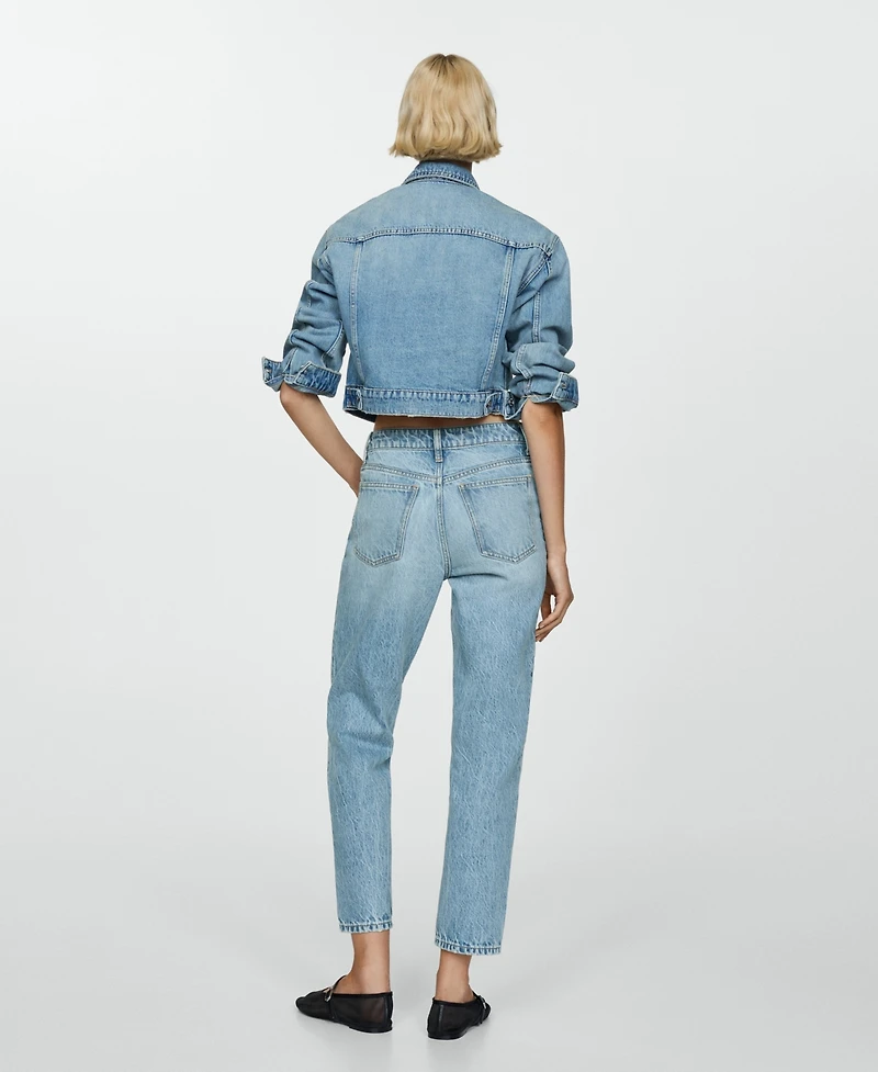 Mango Women's Mom High Rise Jeans