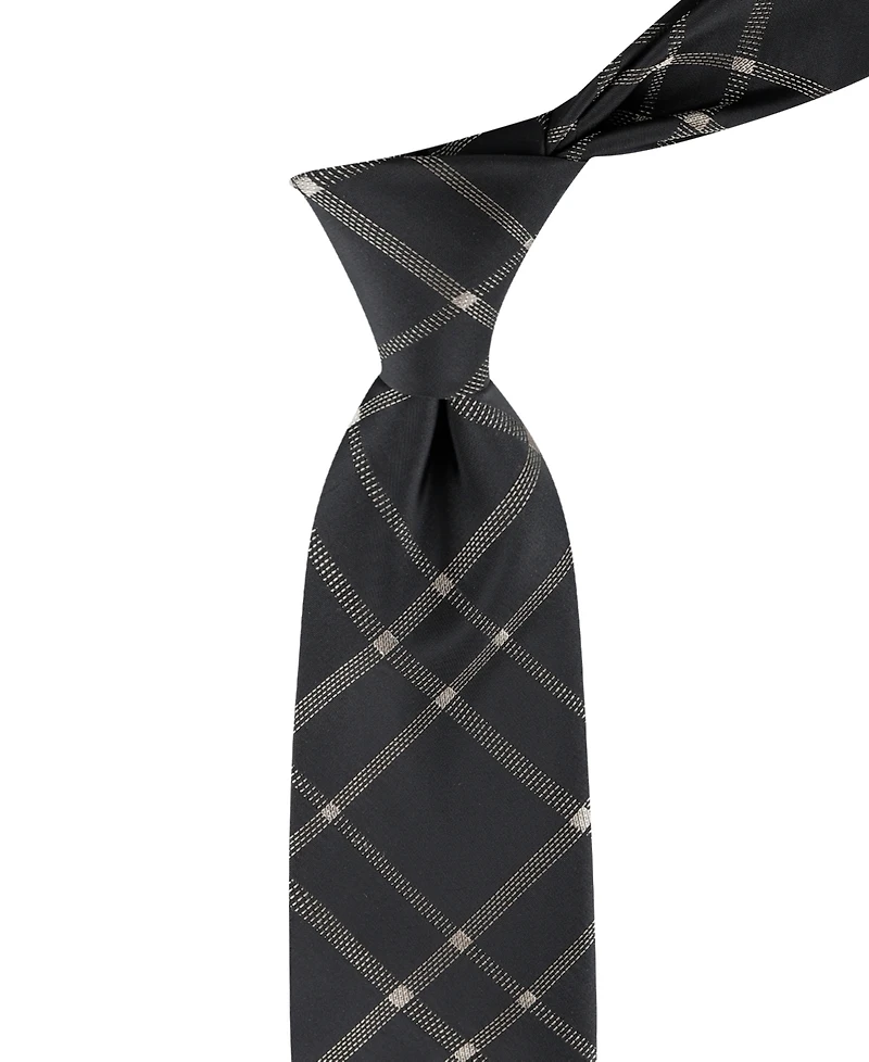 Calvin Klein Men's Stitch Plaid Tie