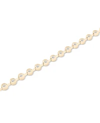 Diamond Bezel Tennis Bracelet (1/2 ct. t.w.) Sterling Silver or 14k Gold-Plated Silver, Created for Macy's