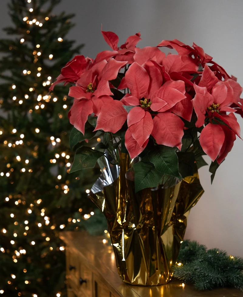 Northlight Dark Pink Artificial Christmas Poinsettia 20"