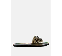 bolly punk stud clear jelly flats