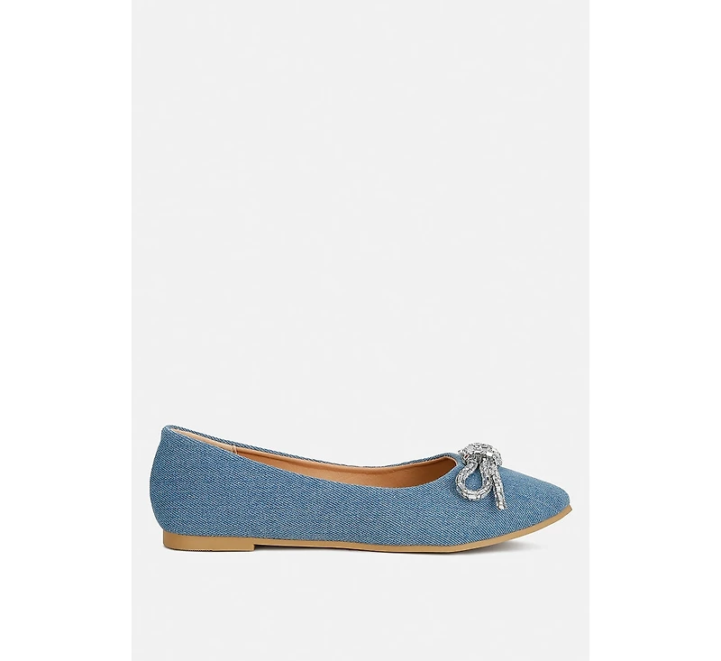 Ellerby embellished bow detail ballet flats
