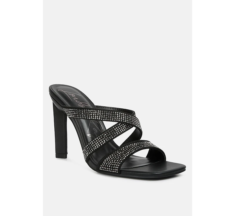 wapit rhinestone embellished straps sandals