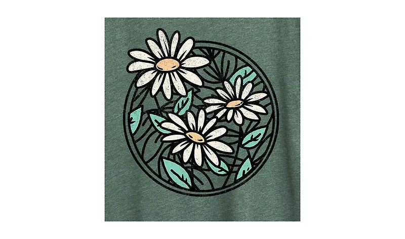 Hybrid Apparel Wildflower Circle Plus Graphic T-Shirt