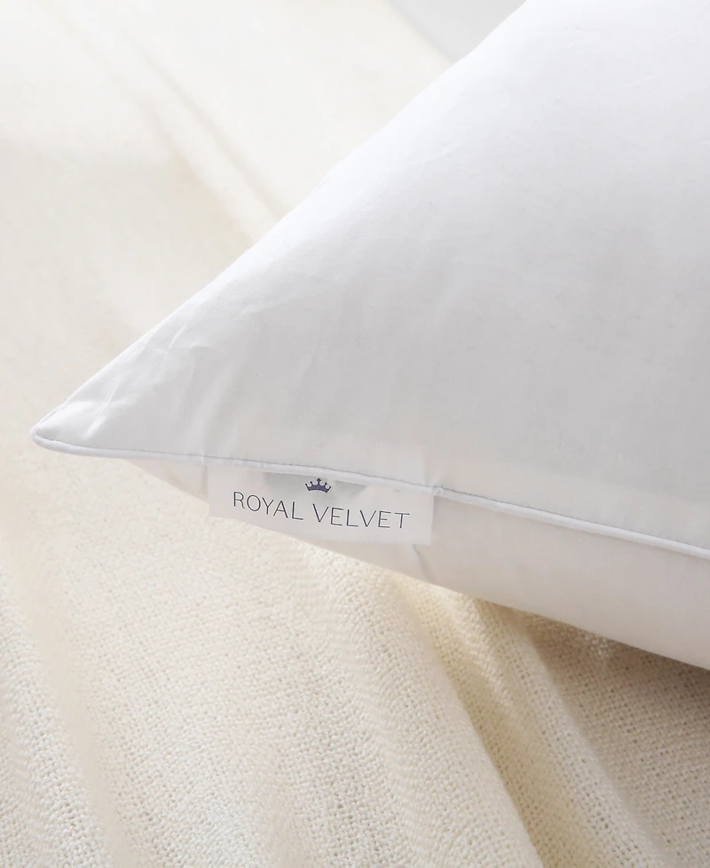 Royal Velvet Twin Pack White Goose Down and Feather Blend 2-Pack Pillow, King