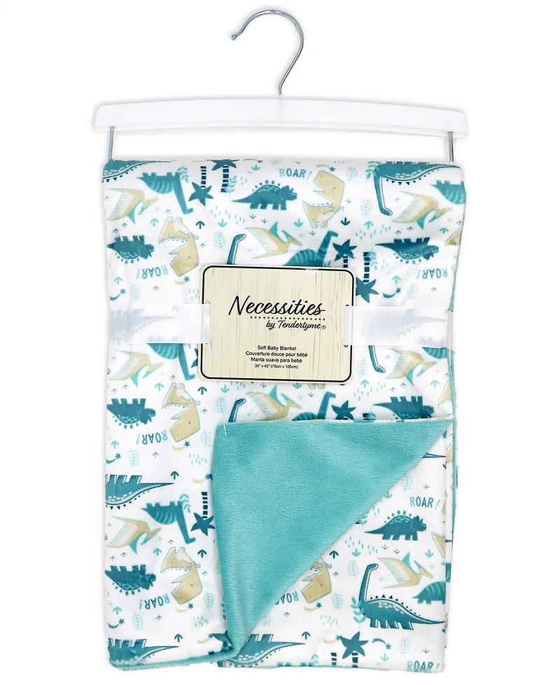 Tendertyme Baby Boys and Girls 2 Layer Minky Blanket