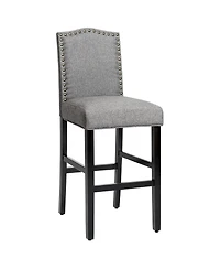 Set of 2 Counter Height Dining Side Barstools with Thick Cushion