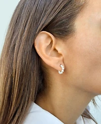 Adornia Gold Cultivated Pearl Huggie Hoops