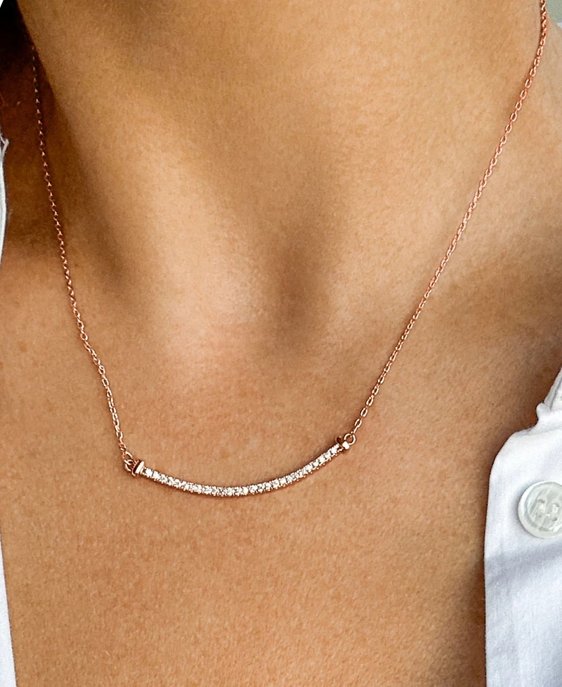 Adornia Gold Curved Bar Necklace