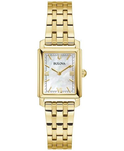 Bulova Women's Sutton Gold-Tone Stainless Steel Bracelet Watch 21mm