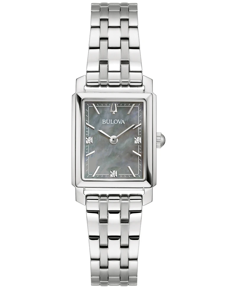 Bulova Women's Sutton Diamond Accent Stainless Steel Bracelet Watch 21mm