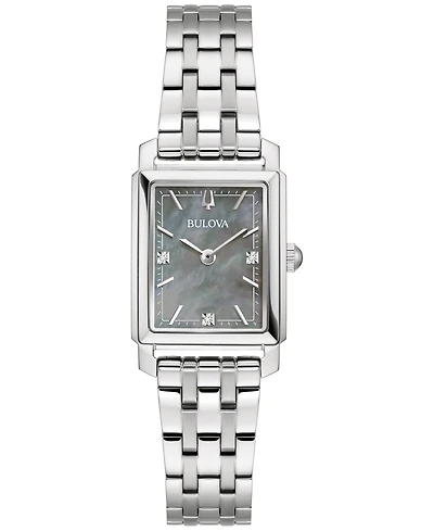 Bulova Women's Sutton Diamond Accent Stainless Steel Bracelet Watch 21mm