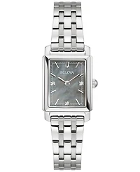 Bulova Women's Sutton Diamond Accent Stainless Steel Bracelet Watch 21mm