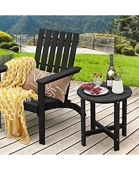 Slickblue 18 Inch Round Weather-Resistant Adirondack Side Table