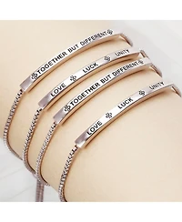 Bling Jewelry Ayllu Inspirational Symbol Heart Infinity Clover Love Luck Unity Bff Together But Different Words Bolo Bracelet Sterling Silver